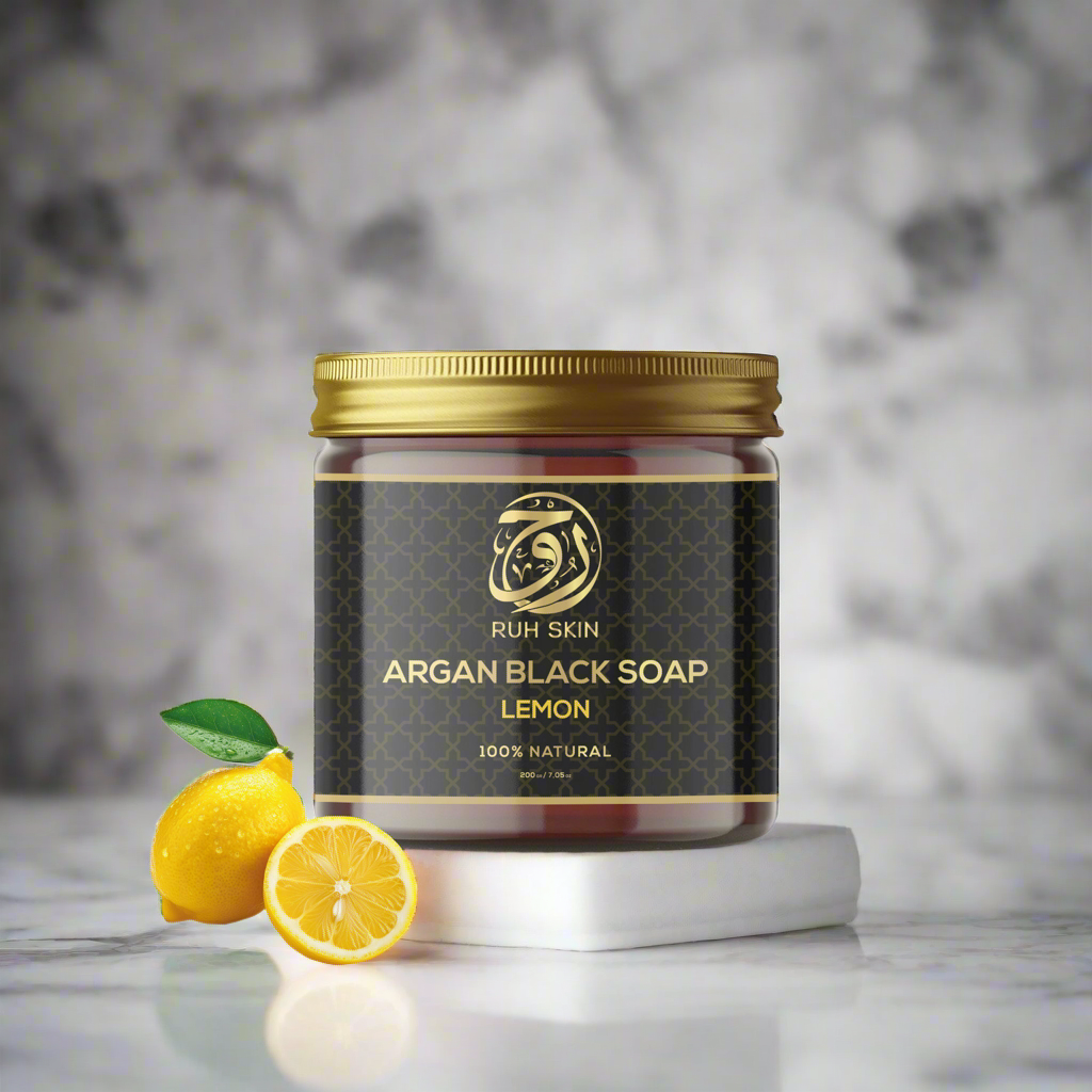 Argan Black Soap (Lemon)